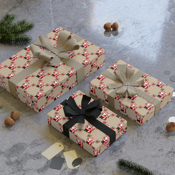 Black African-American Santa Claus and Mrs. Clause Gift Wrap