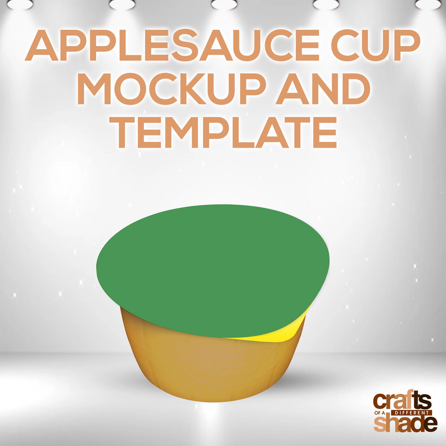 Applesauce and Fruit Cup Template and Mock Up - Photoshop DIY - Party Favor Printable