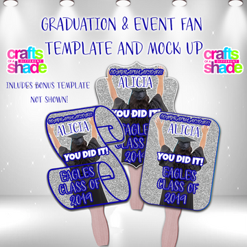 Graduation Event Fans - Template and Mock Up DIY