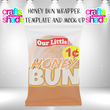 Honey Bun Wrapper Party Favor - Publisher Template and Mock Up DIY