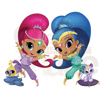 Shimmer and Shine Clip Art African American Digital File