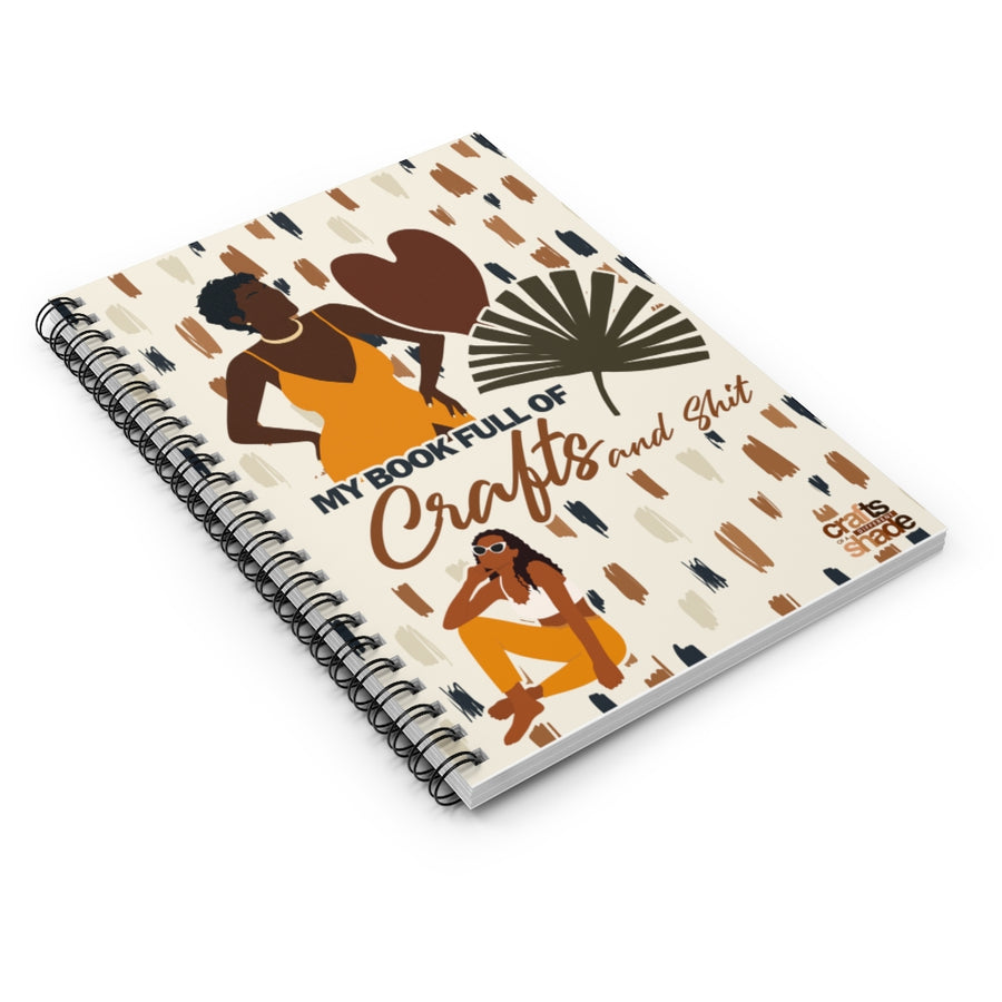 Abstract Ladies Crafts and Shit Notebook - Ruled Spiral Notebook