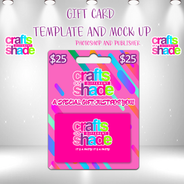 Gift Card Invitations - Template and Mock Up DIY